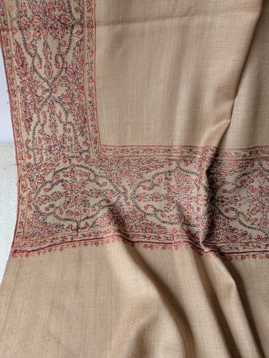 Kashmiri Shawl | Handmade Border Embroidery Made in Kashmir Pure Pashmina
