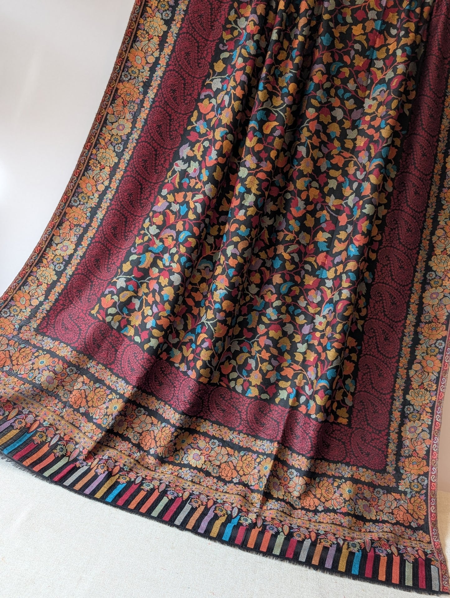 Kani Toosh Shawl Weaved Jamawar Shawl Made in Kashmir Full Size Shawl Perfect Gift