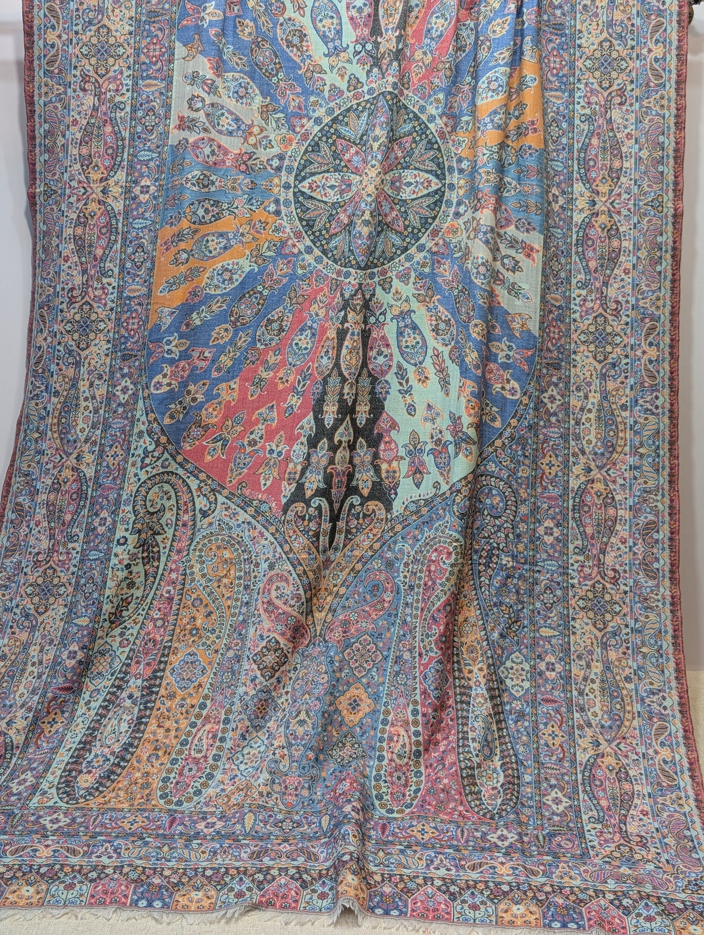 Kani Shawl Qalamkar Design Weaved Jamawar Toosh Shawl Made in Kashmir Full Size Shawl Perfect Gift