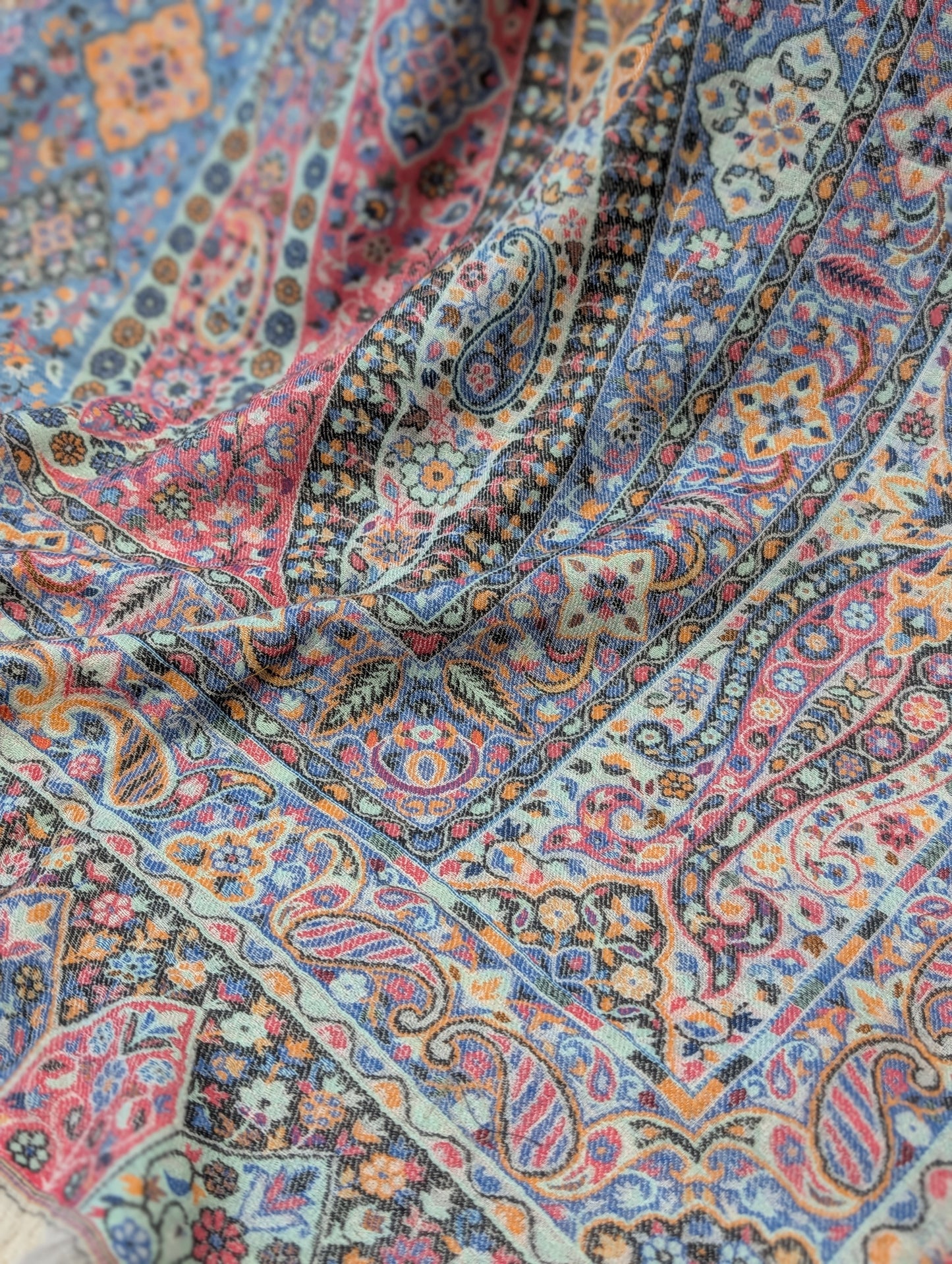 Kani Shawl Qalamkar Design Weaved Jamawar Toosh Shawl Made in Kashmir Full Size Shawl Perfect Gift