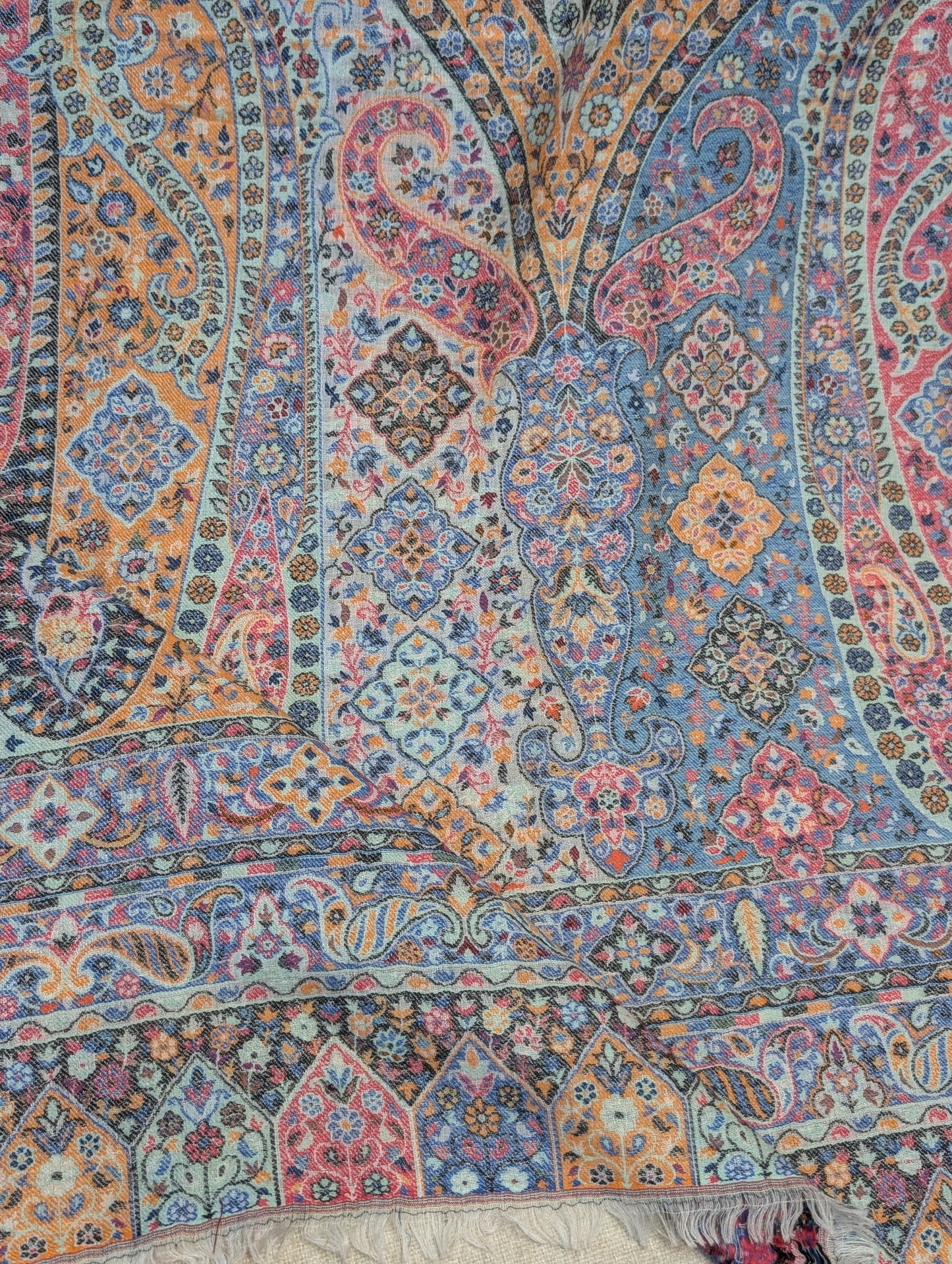 Kani Shawl Qalamkar Design Weaved Jamawar Toosh Shawl Made in Kashmir Full Size Shawl Perfect Gift