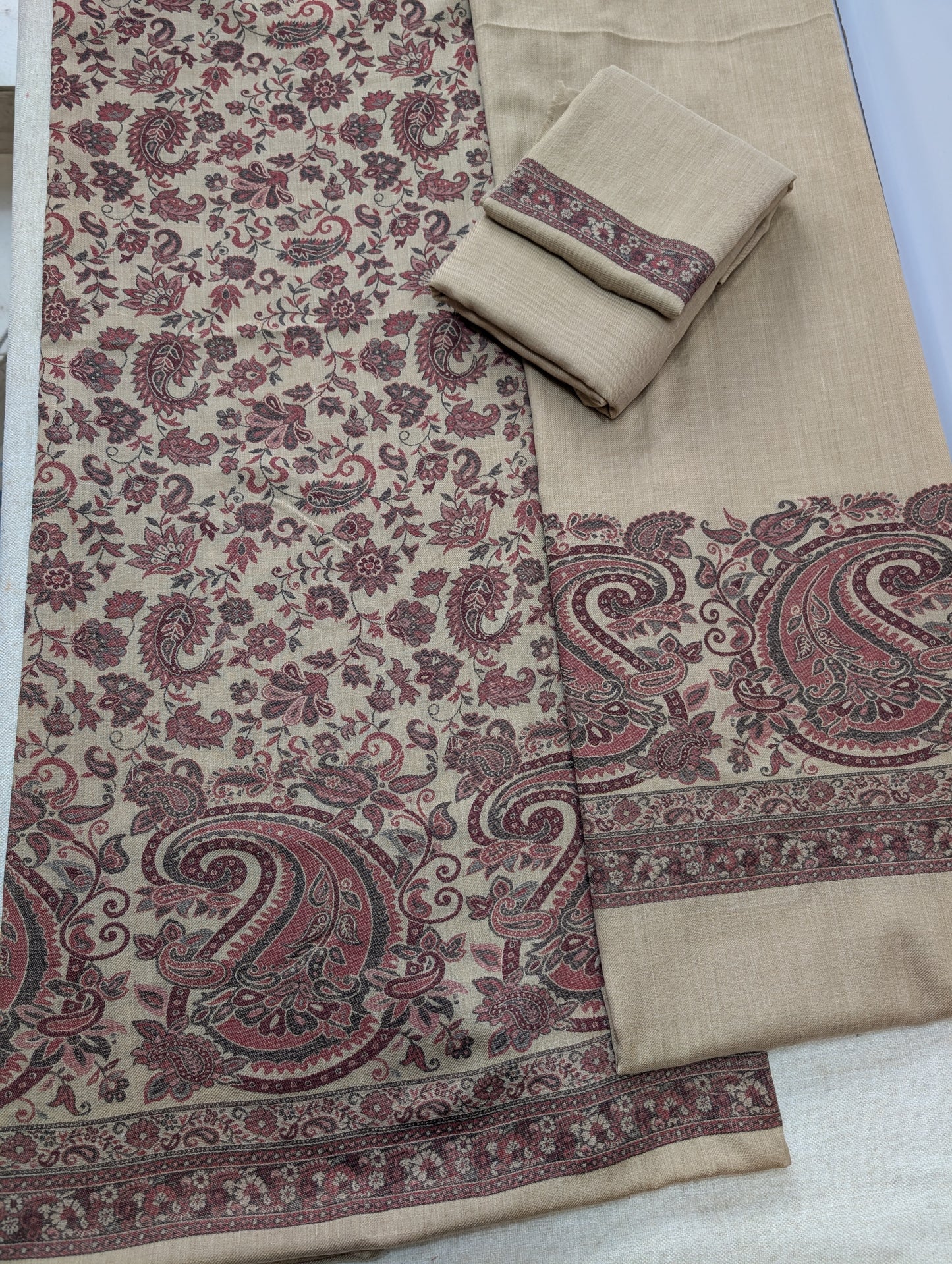 Special Kani 3 Piece Unstitched Suit | Skin Jaal