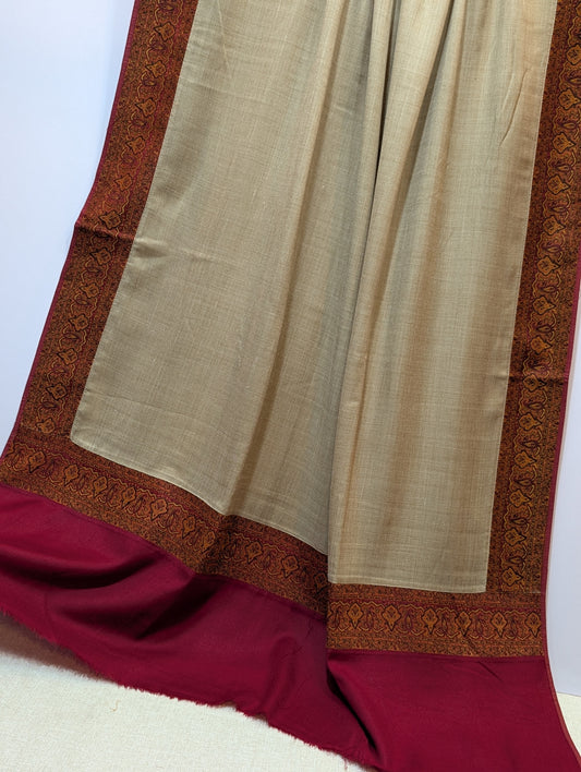 Kani Border Pashmina Shawl | Perfect Gift Item in Sale Price | Dark Skin