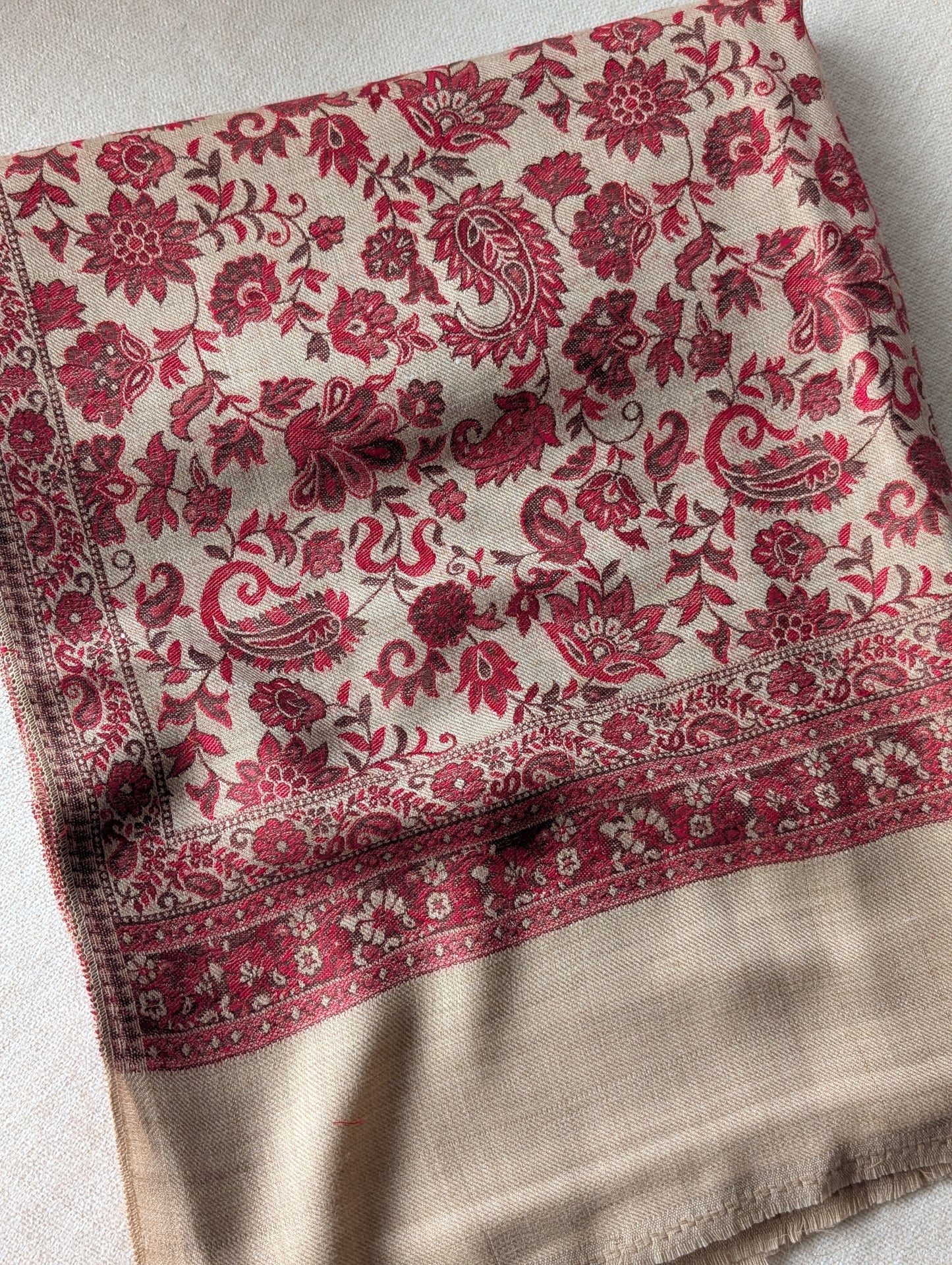 Pashmina Wool Kani Shawl in Full Size Multi Color