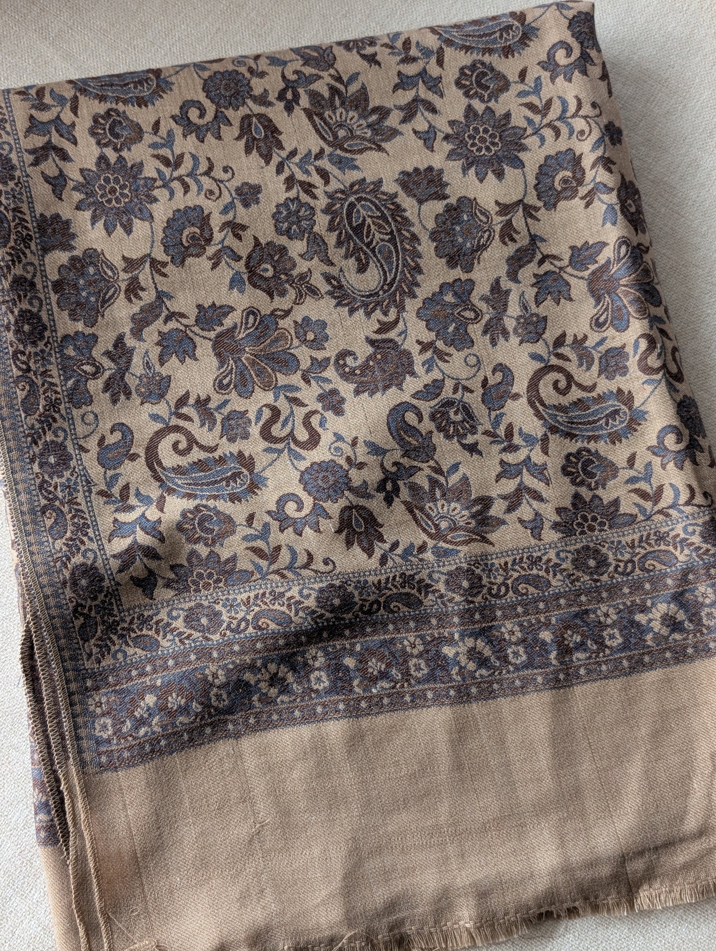 Pashmina Wool Kani Shawl in Full Size Multi Color