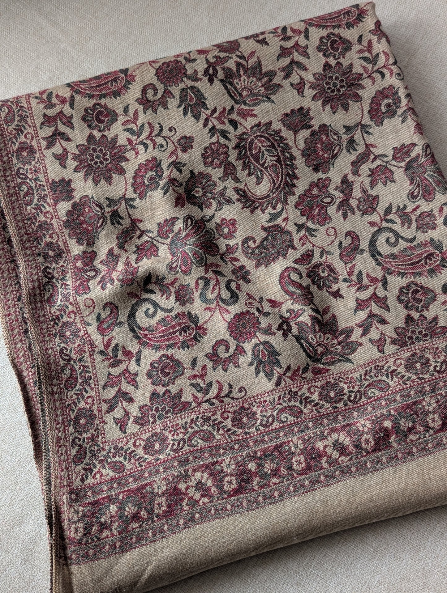 Pashmina Wool Kani Shawl in Full Size Multi Color