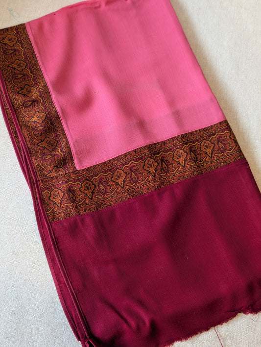 Kani Border Pashmina Shawl | Perfect Gift Item in Sale Price | Pink