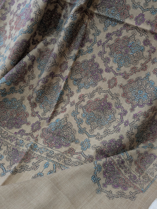 Pashmina Shawl | Hand Embroidery Beautiful Shawl in Sale | Dark Skin
