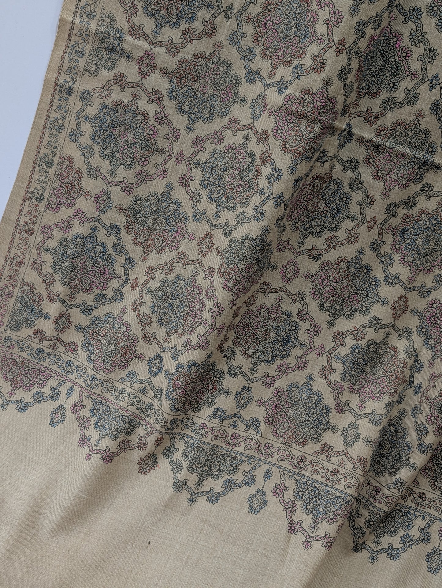 Pashmina Shawl | Hand Embroidery Beautiful Shawl in Sale | Light Skin