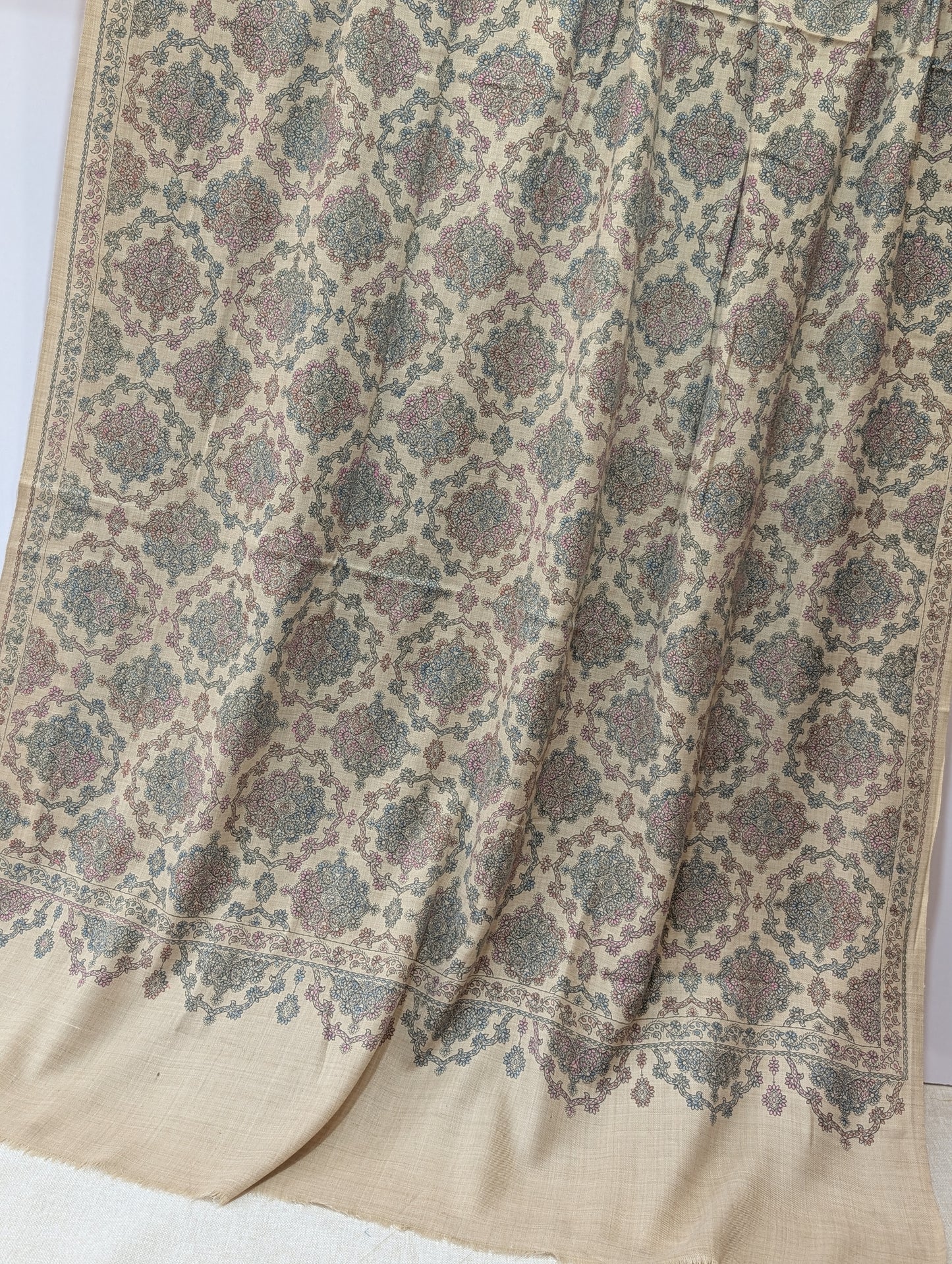 Pashmina Shawl | Hand Embroidery Beautiful Shawl in Sale | Light Skin