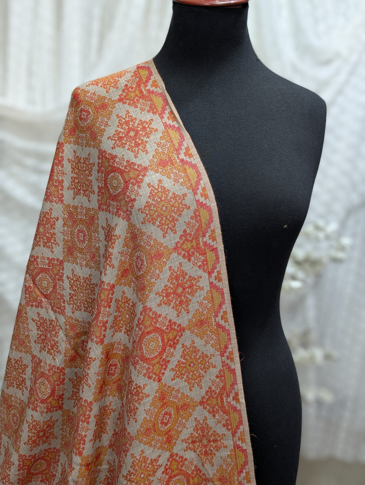 Pashmina Wool Multi Kani Shawl in Full Size | Multi Kani Work | Skin Multi