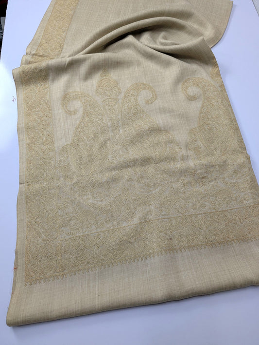 Pashmina Shawl | Papermache Border and Palla Embroidery 2025 Design