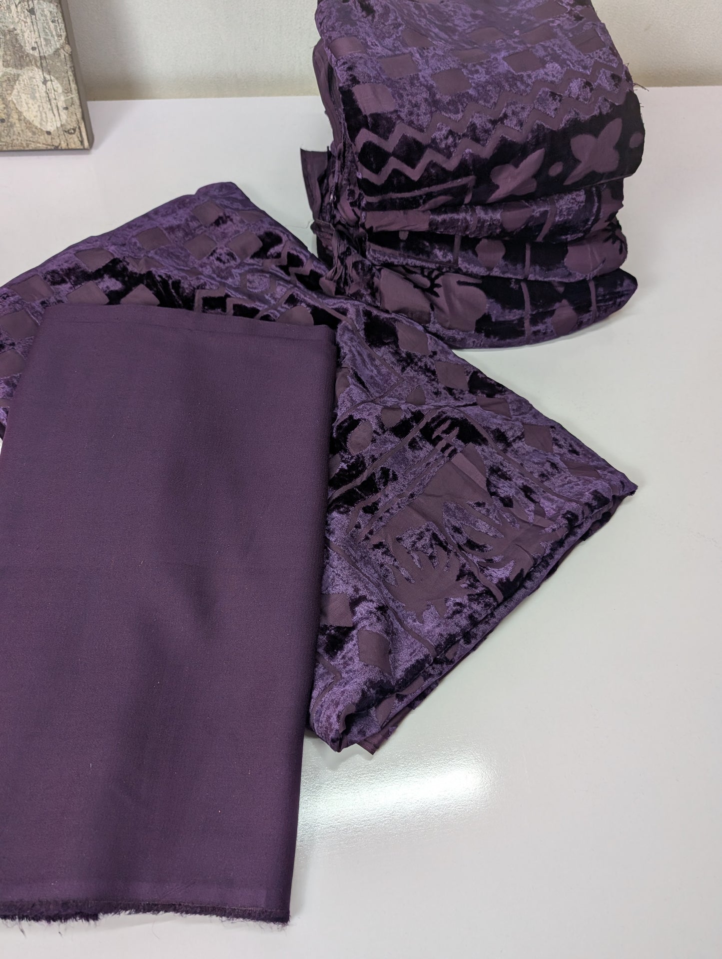 3 Piece Suit | Moonlight Marina with Palachi Shawl | Purple
