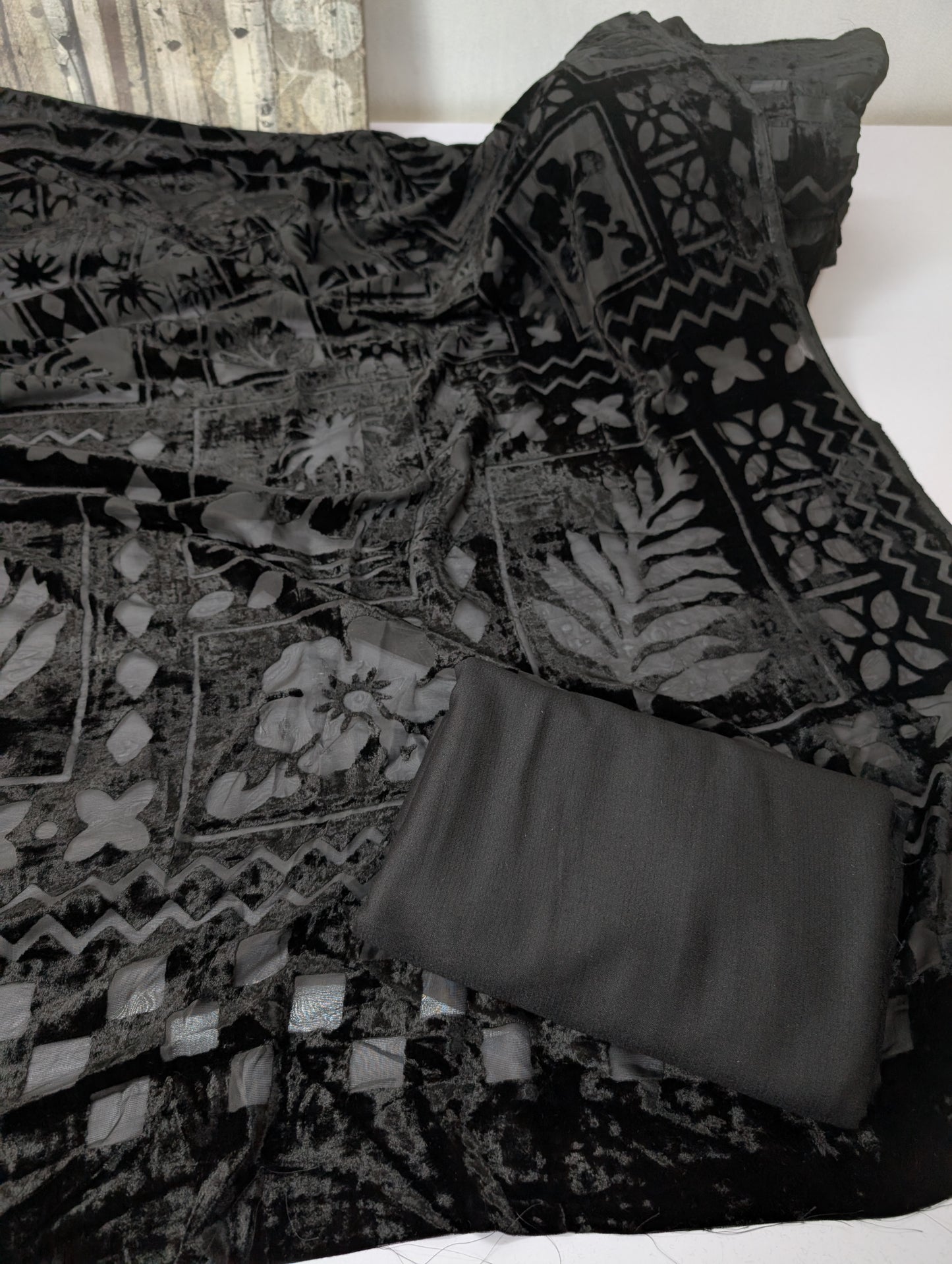 3 Piece Suit | Moonlight Marina with Palachi Shawl | Black