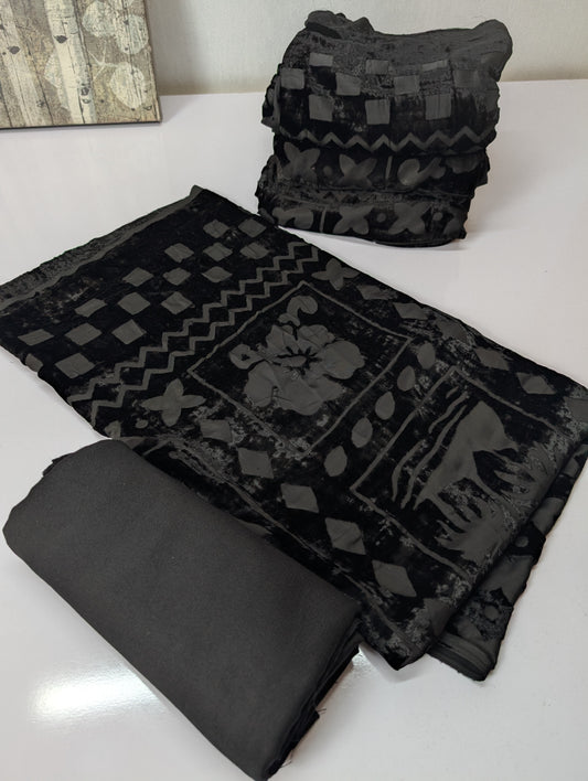 3 Piece Suit | Moonlight Marina with Palachi Shawl | Black