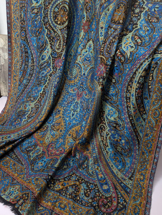 Kani Shawl Qalamkar Design Weaved Jamawar Toosh Shawl Made in Kashmir Full Size Shawl Perfect Gift
