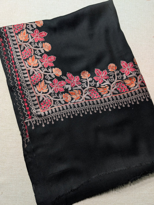 Kashmiri Shawl | Fine Pashmina Aari 4 Side Border Shawl Gift Item