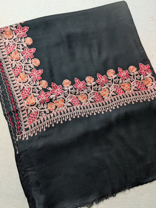 Kashmiri Shawl | Fine Pashmina Aari 4 Side Border Shawl Gift Item