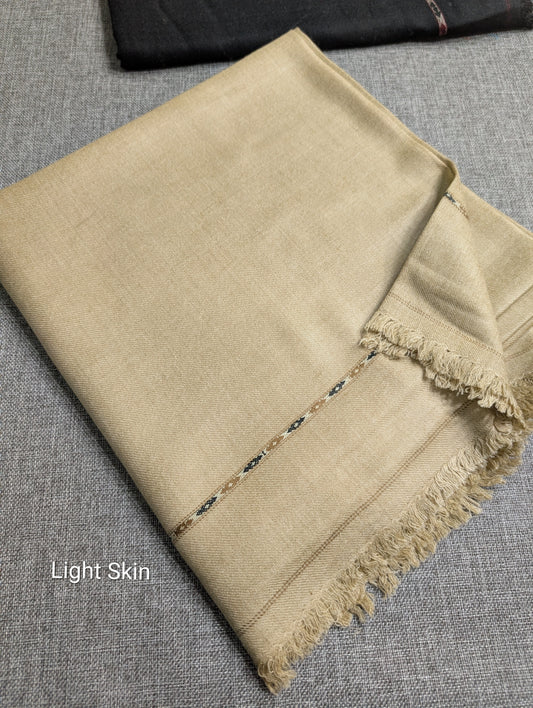 Gents Shawl | Pure, Fine and Soft Thick Wool Islampur Swat Khaddi Made Shawl Perfect Gift | Light Skin
