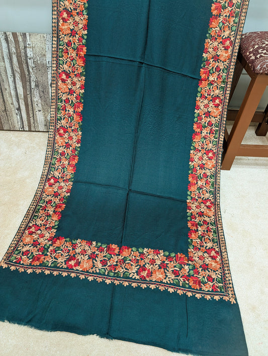 Pashmina Stole | Aari Border Embroidery 4 Side Border Perfect Gift I Zinc