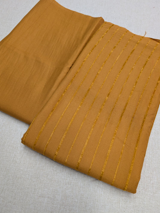 Velvet Lining Suit Marina Wool | Perfect Winter Fabric 6 Yards | Mustard