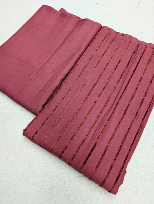 Velvet Lining Suit Marina Wool | Perfect Winter Fabric 6 Yards | Tea Pink