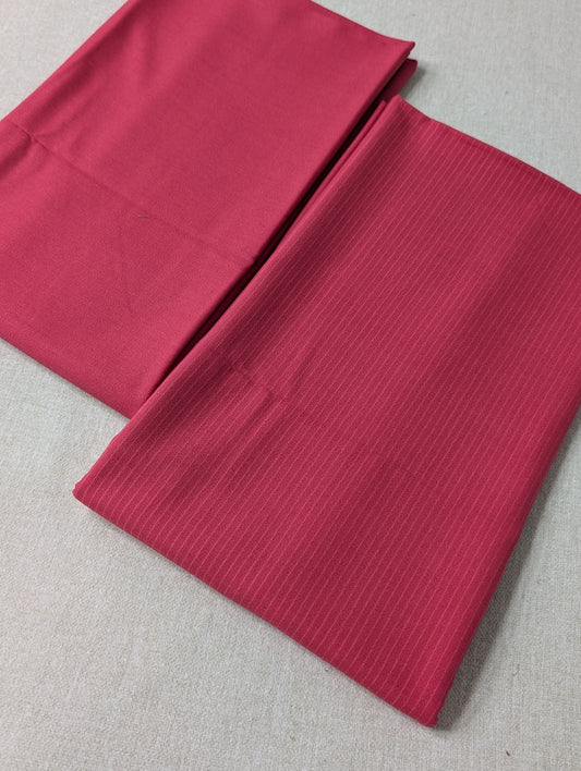 Doria Marina 2 Piece 6 Yards Suit | Carrot Pink