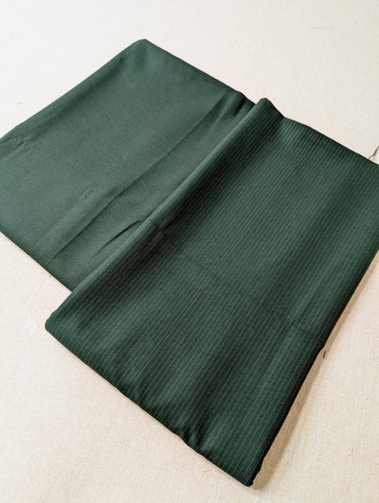 Doria Marina 2 Piece 6 Yards Suit | Dark Green
