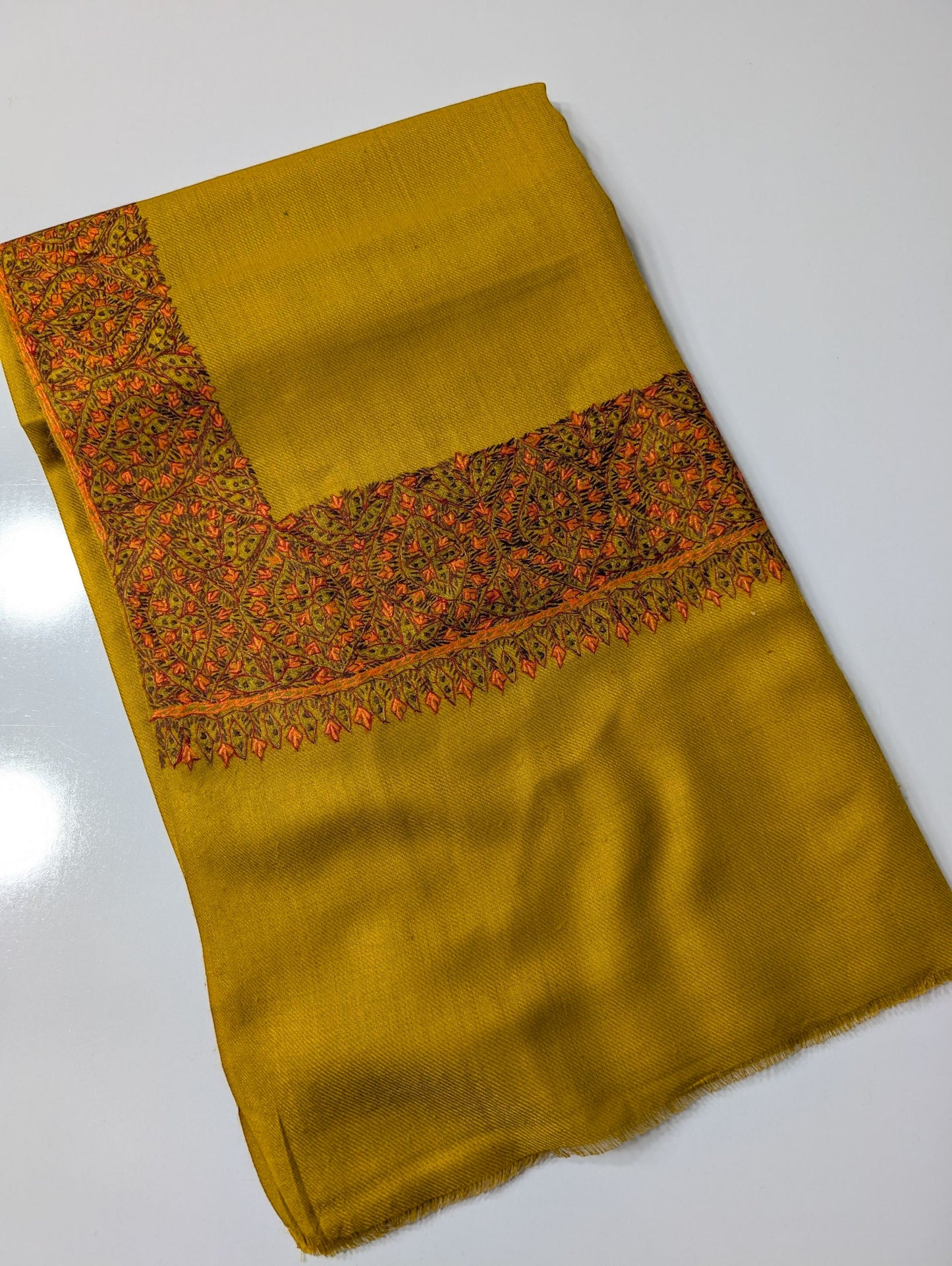 Kashmiri Shawl | Handmade Border Embroidery Made in Kashmir Pure Pashmina