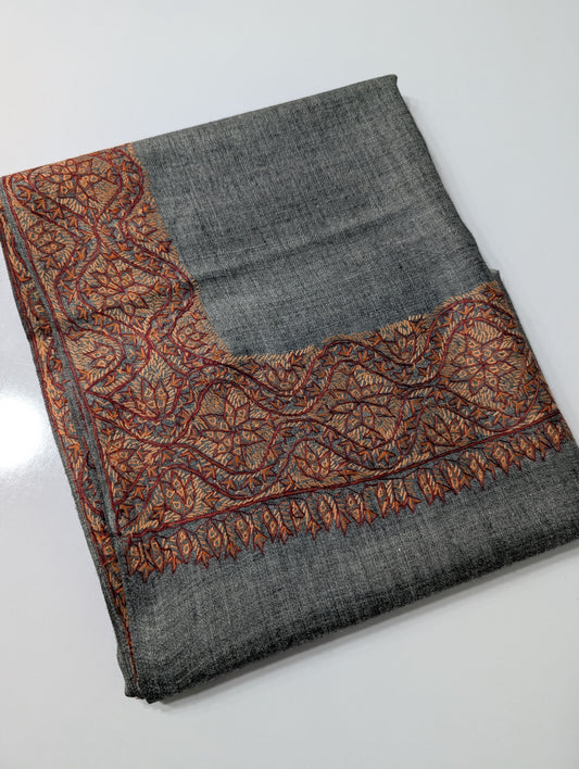Kashmiri Shawl | Handmade Border Embroidery Made in Kashmir Pure Pashmina