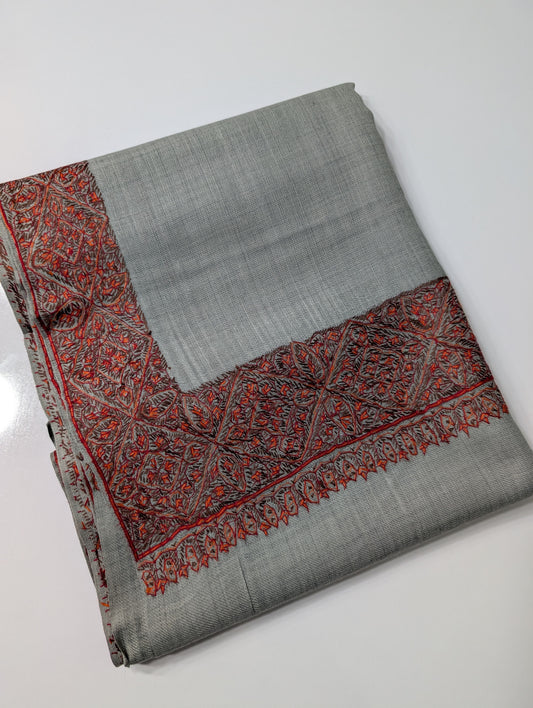 Kashmiri Shawl | Handmade Border Embroidery Made in Kashmir Pure Pashmina