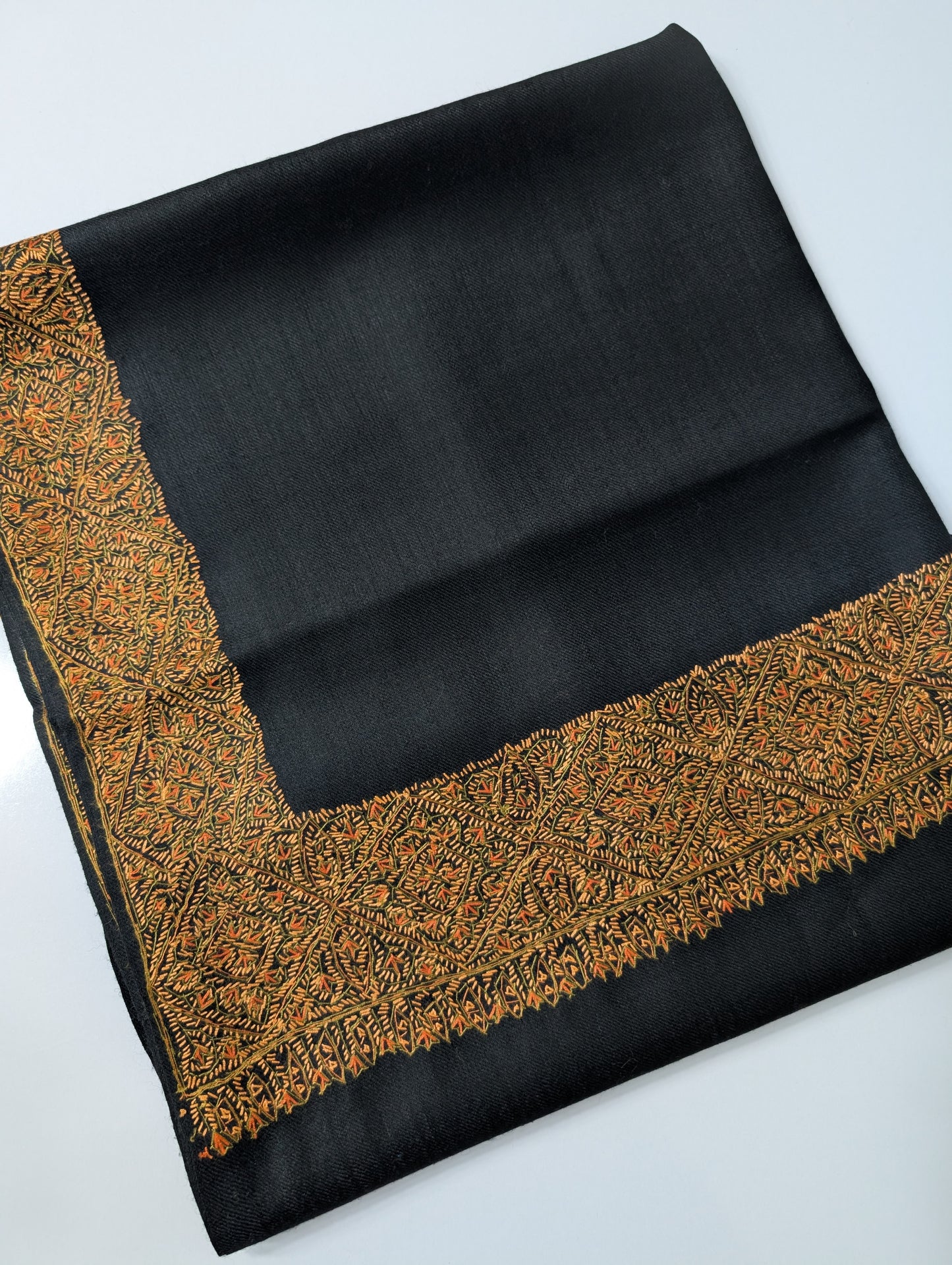 Kashmiri Shawl | Handmade Border Embroidery Made in Kashmir Pure Pashmina
