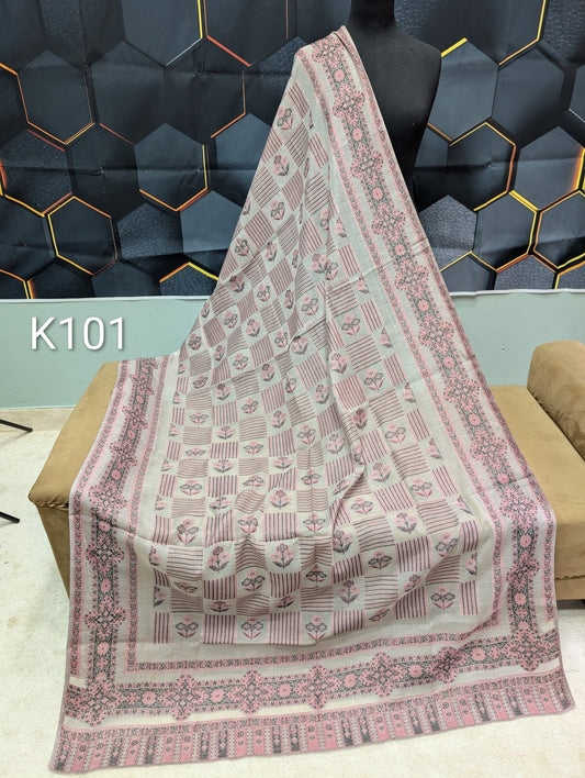 Lawn Full kani Shawl | Self Kani Shawl Full Size Pure Lawn | K101