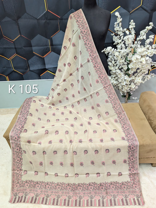Lawn Full kani Shawl | Self Kani Shawl Full Size Pure Lawn | K105