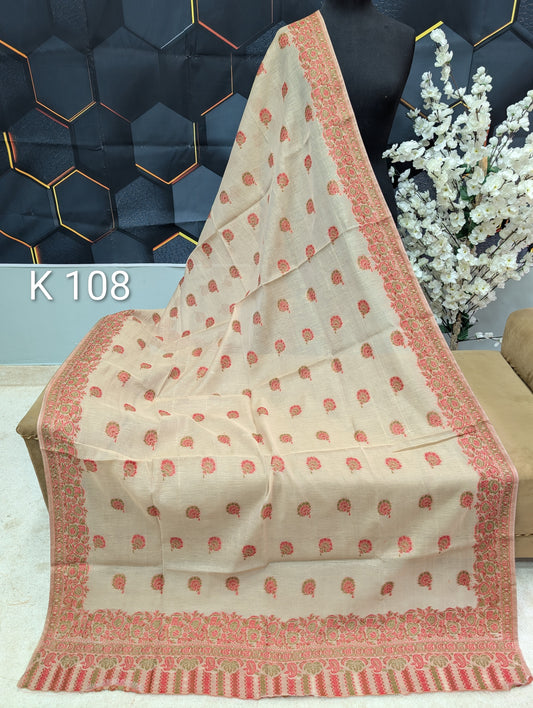 Lawn Full kani Shawl | Self Kani Shawl Full Size Pure Lawn | K108