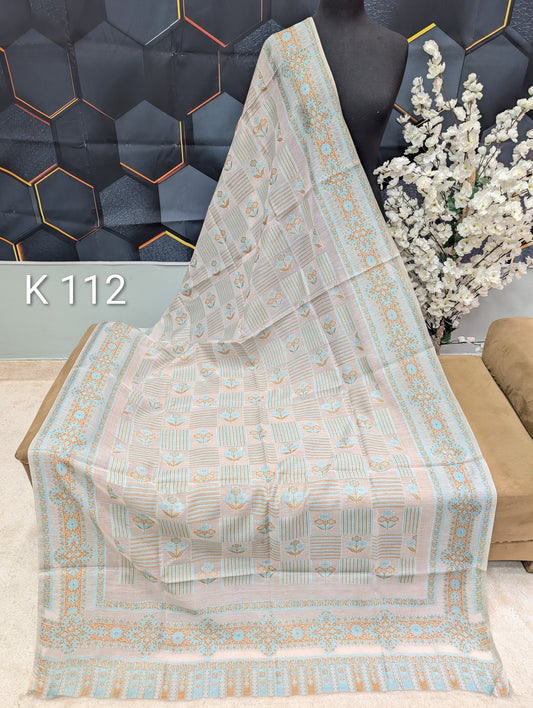 Lawn Full kani Shawl | Self Kani Shawl Full Size Pure Lawn | K112