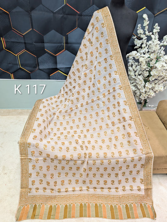 Lawn Full kani Shawl | Self Kani Shawl Full Size Pure Lawn | K117