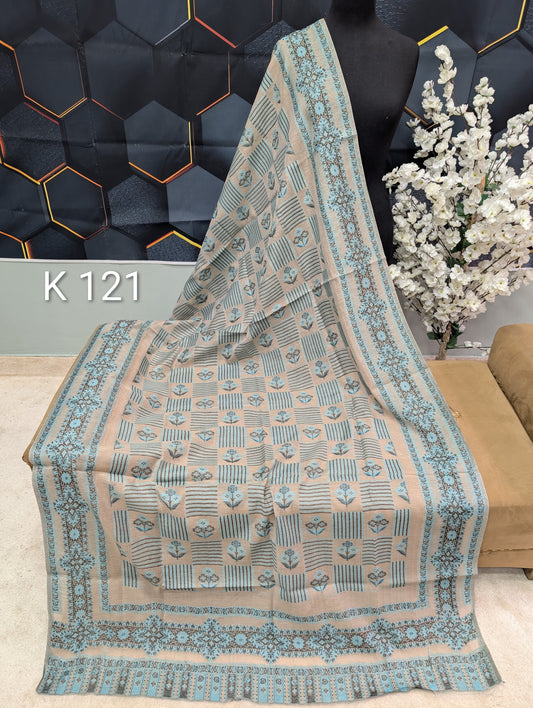Lawn Full kani Shawl | Self Kani Shawl Full Size Pure Lawn | K121