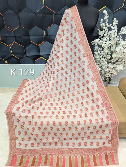 Lawn Full kani Shawl | Self Kani Shawl Full Size Pure Lawn | K129