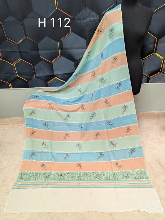Handmade Tarkashi Lawn Shawl | Fine Thread Work Pure Lawn Shawl H112