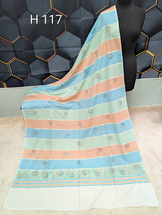 Handmade Tarkashi Lawn Shawl | Fine Thread Work Pure Lawn Shawl H117