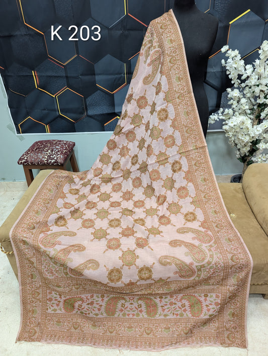 Lawn Full kani Shawl | Self Kani Shawl Full Size Pure Lawn | K203