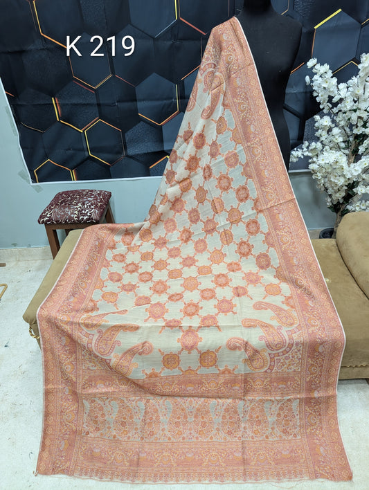 Lawn Full kani Shawl | Self Kani Shawl Full Size Pure Lawn | K219