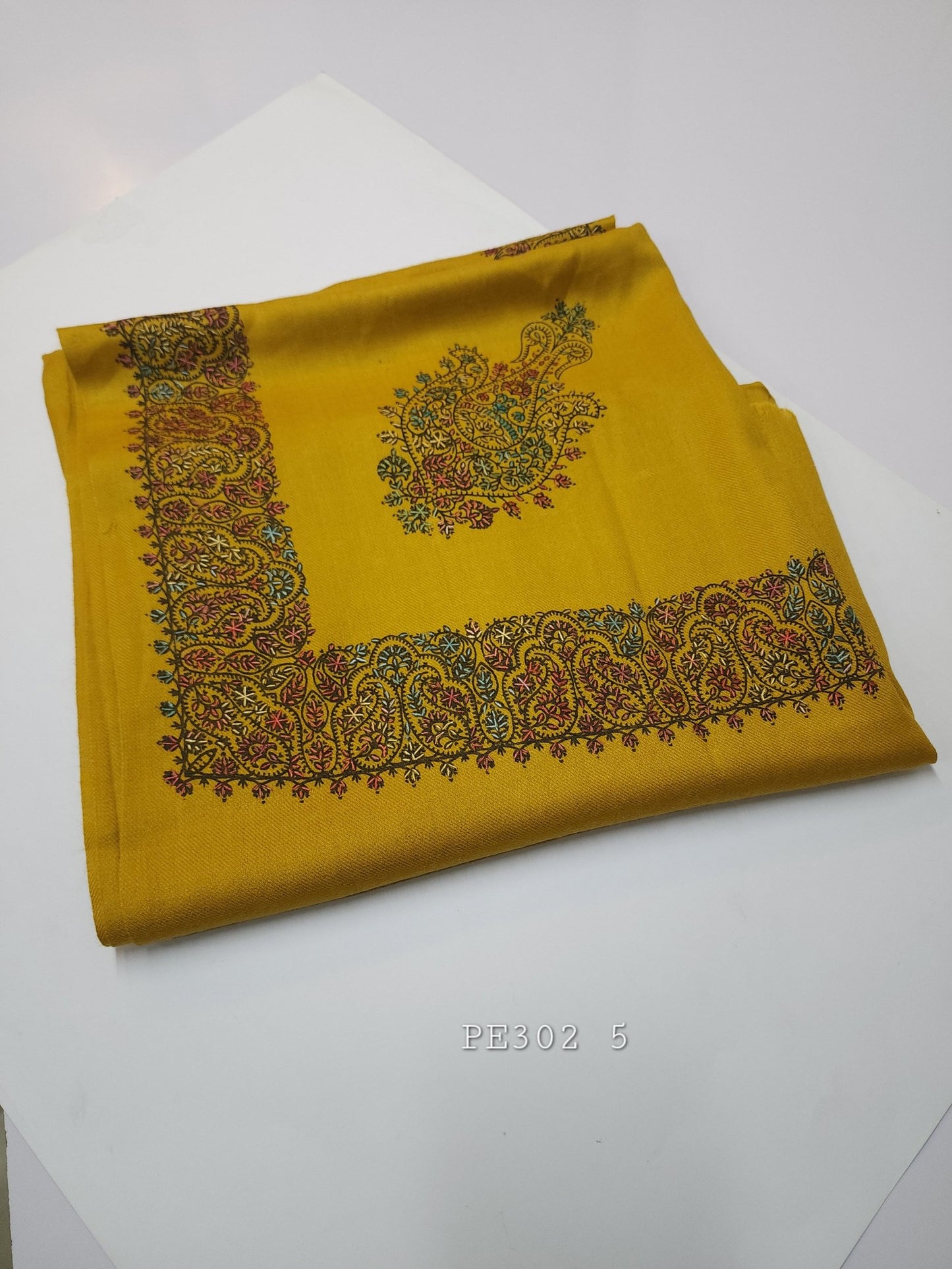 Pashmina Shawl Kingri Border Embroidery | Handmade Shawl Perfect Gift |