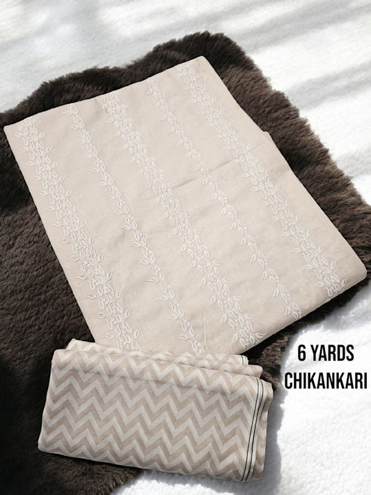 Chikankari Lawn 2 Piece Suit Lining Design | Light Skin