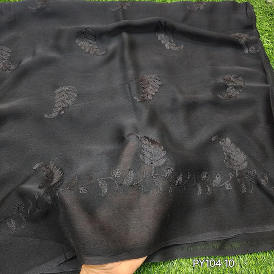 Crinkle Chiffon Embroidered Dupatta