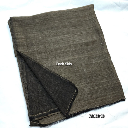 Double Tone Plain Pashmina Shawl Reversible Shawl in Sale | Dark Skin