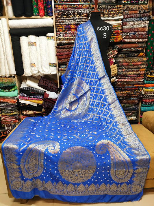 Bhandhani Banarsi Silk Chunri Dupatta