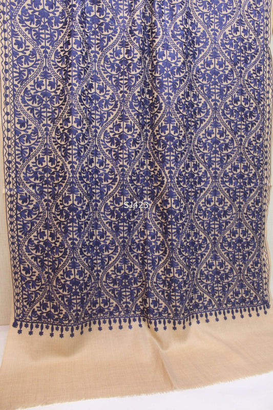 Pashmina Stole Full Embroidery Kashmiri Work in Sale Price perfect Gift 80x28 inches