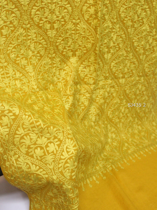 Pashmina Stole Full Embroidery Kashmiri Work in Sale Price perfect Gift 80x28 inches